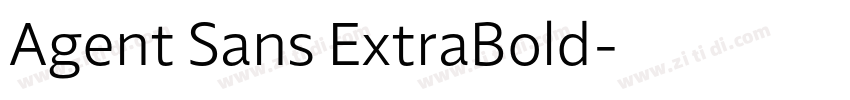 Agent Sans ExtraBold字体转换